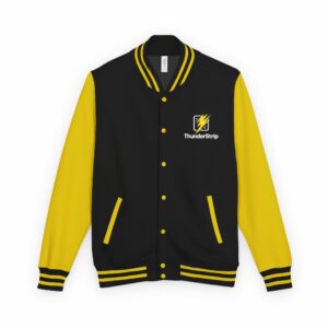 ThunderStrip Unisex Heavyweight Letterman Jacket - Stylish Athletic Wear for Sport Lovers